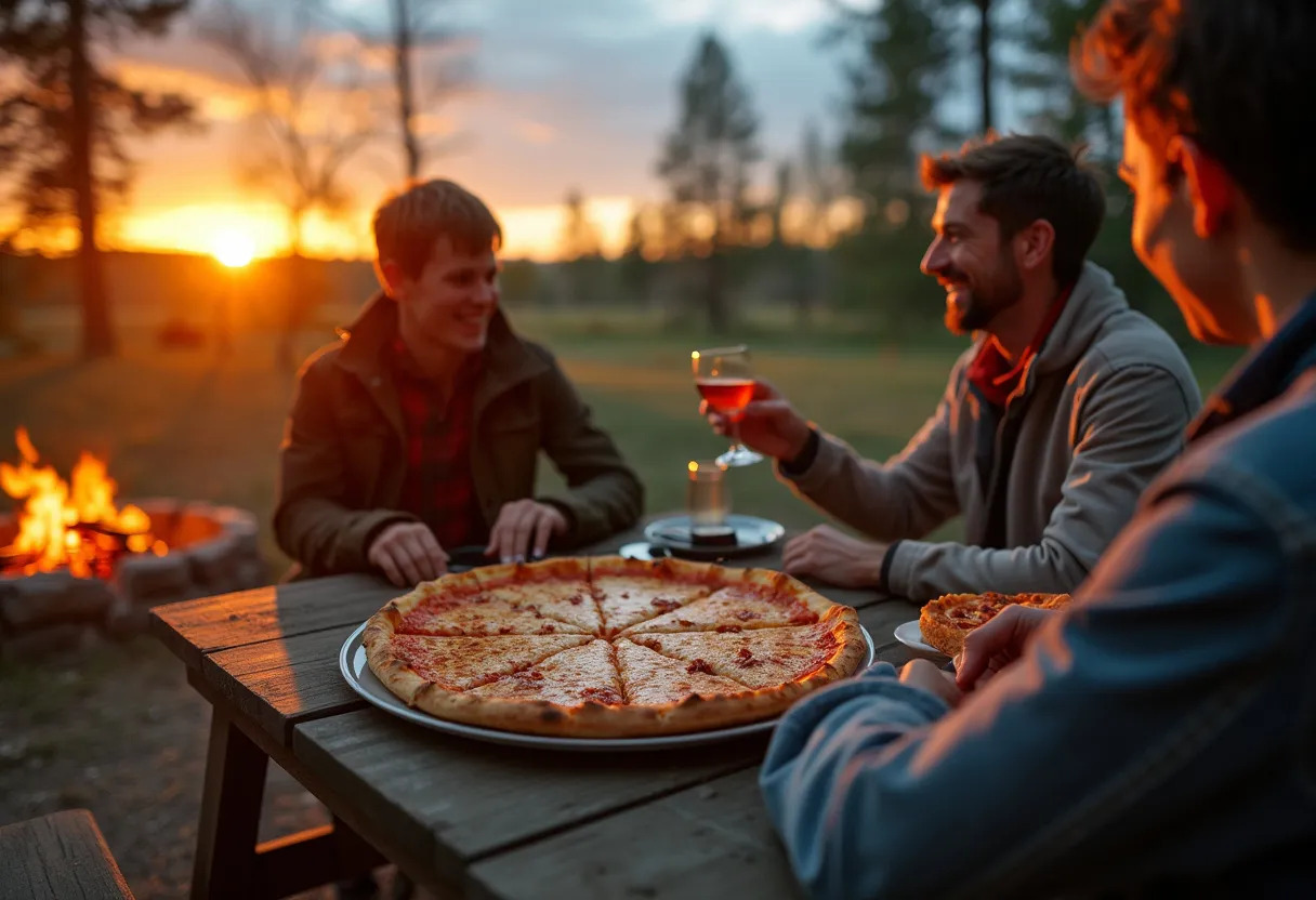 pizza camping